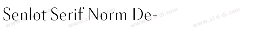 Senlot Serif Norm De字体转换